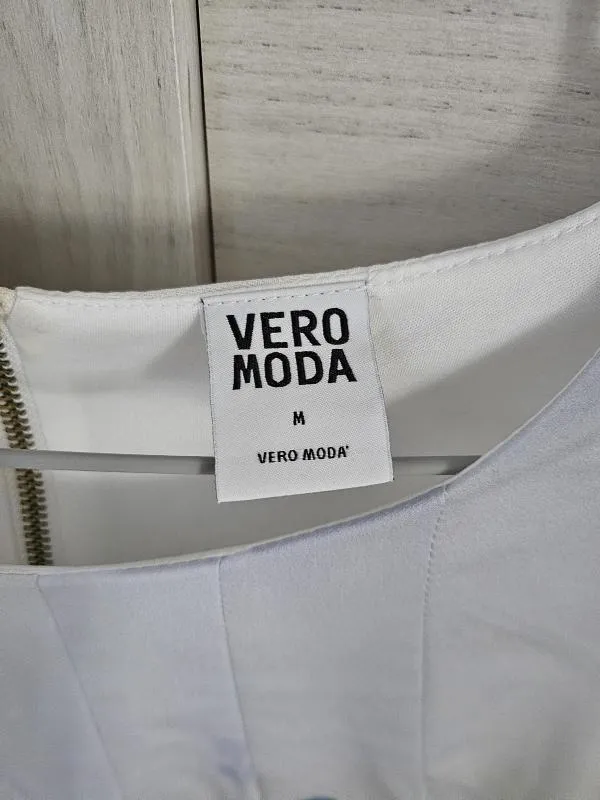 Maiou Vero Moda M | Alb, Normal, Floral & Tropical, Pliuri, Poliester - Image 4