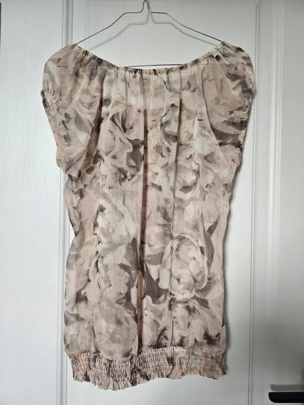 Tricou Valleygirl UK 8 | Bej, Normal, Mânecă scurtă, Abstract & Color Block, Transparent, Poliester - Image 3