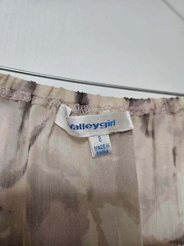 Tricou Valleygirl UK 8 | Bej, Normal, Mânecă scurtă, Abstract & Color Block, Transparent, Poliester - Image 4