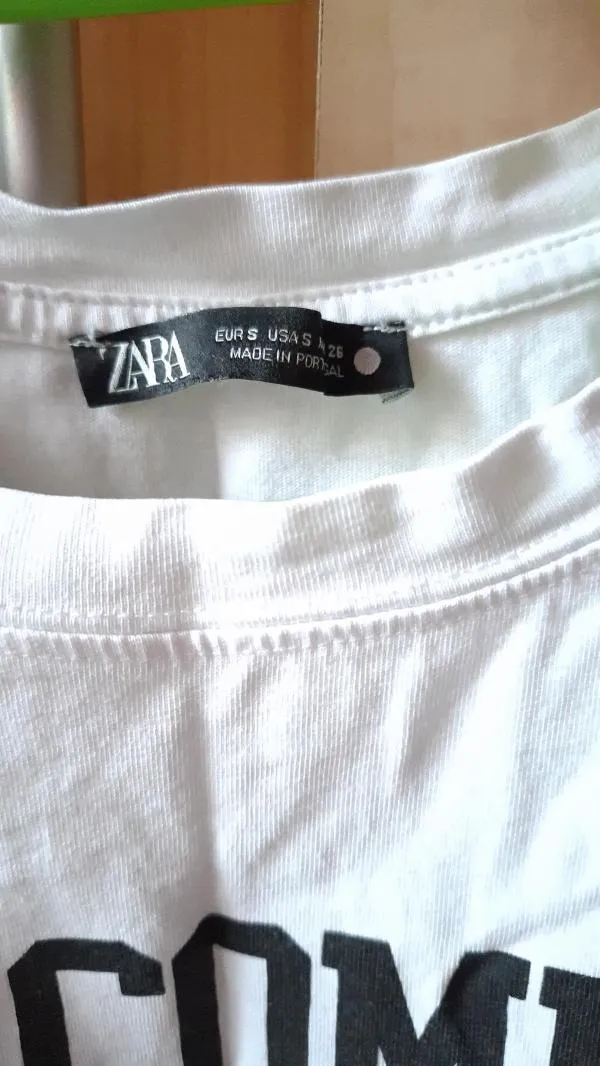 Tricou Zara EU 34 | Alb, Normal - Image 4