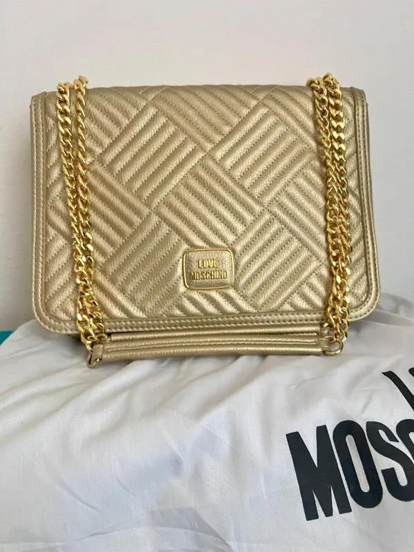 Geantă de umăr Love Moschino | Auriu - Image 10