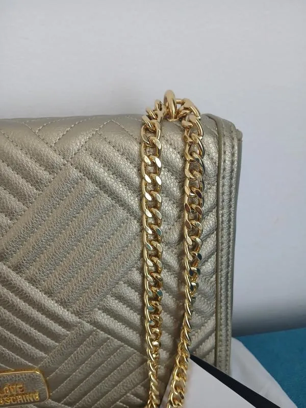 Geantă de umăr Love Moschino | Auriu - Image 6