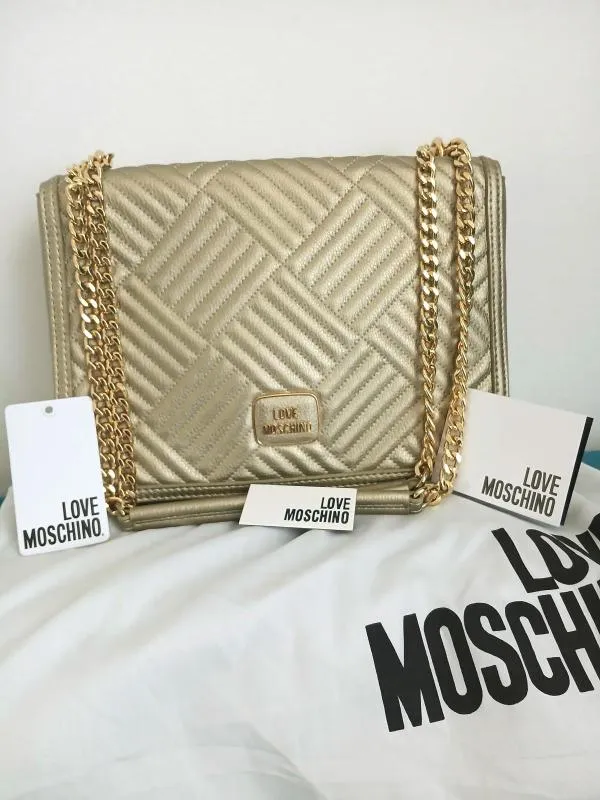 Geantă de umăr Love Moschino | Auriu - Image 9