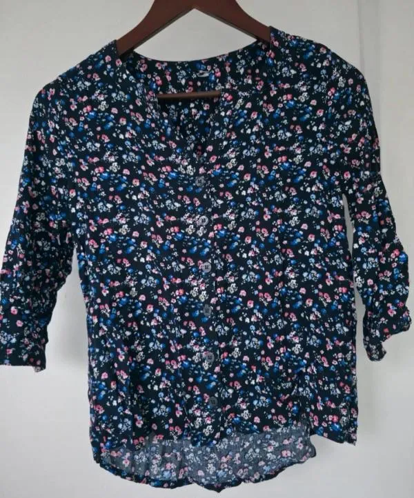 Bluză Takko XS | Multicolor, Normal, Mânecă trei sferturi, Design asimetric - Image 2
