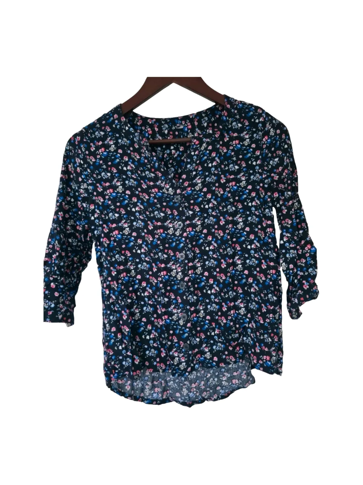 Bluză Takko XS | Multicolor, Normal, Mânecă trei sferturi, Design asimetric