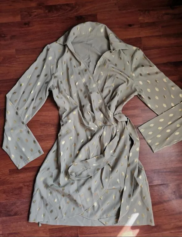 Rochie de seară Shein S | Ivoire, Mini, Mânecă lungă, Design petrecut - Image 2