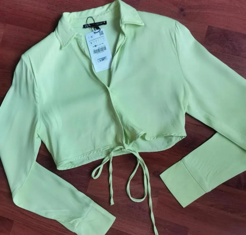 Bluză Zara S | Verde, Normal - Image 5