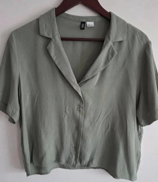 Bluză H&M S | Khaki, Normal, Vâscoză - Image 2