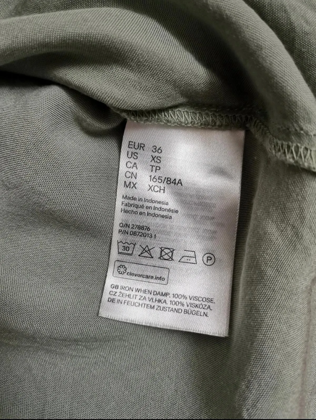 Bluză H&M S | Khaki, Normal, Vâscoză - Image 7