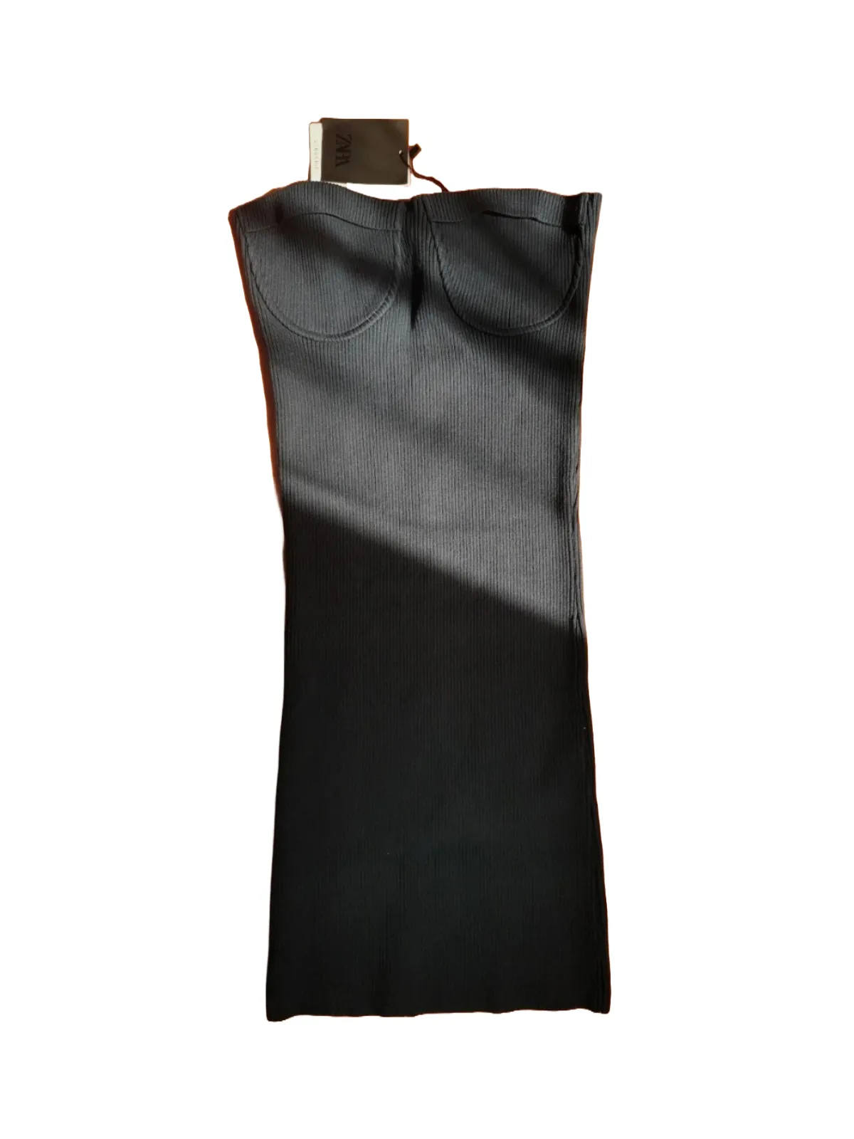 Rochie mulată Zara S | Bleumarin, Mini, Cu umerii goi