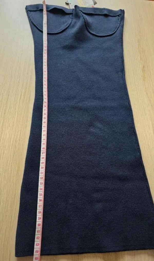 Rochie mulată Zara S | Bleumarin, Mini, Cu umerii goi - Image 5