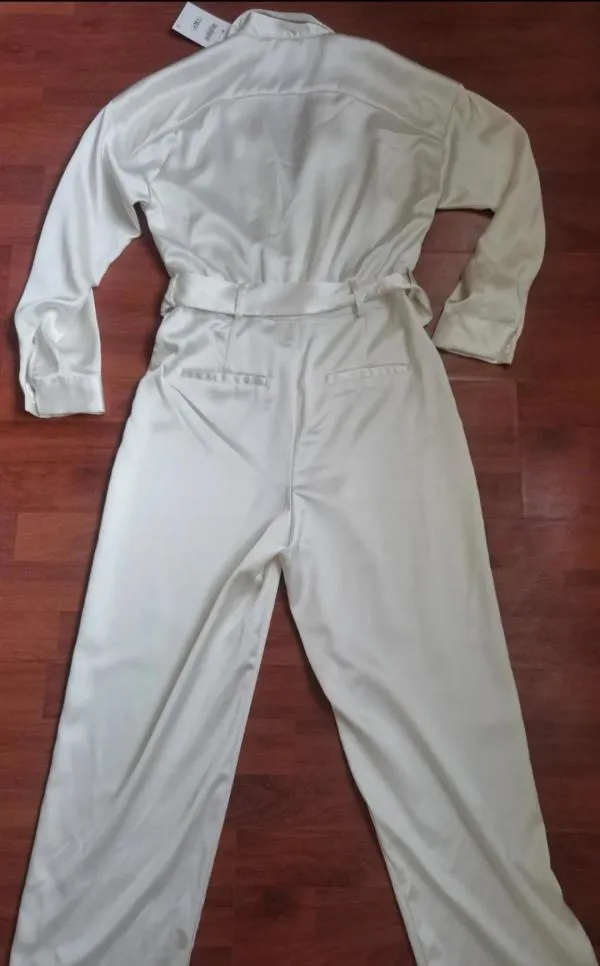 Salopetă Zara XS | Alb, Lungă - Image 3