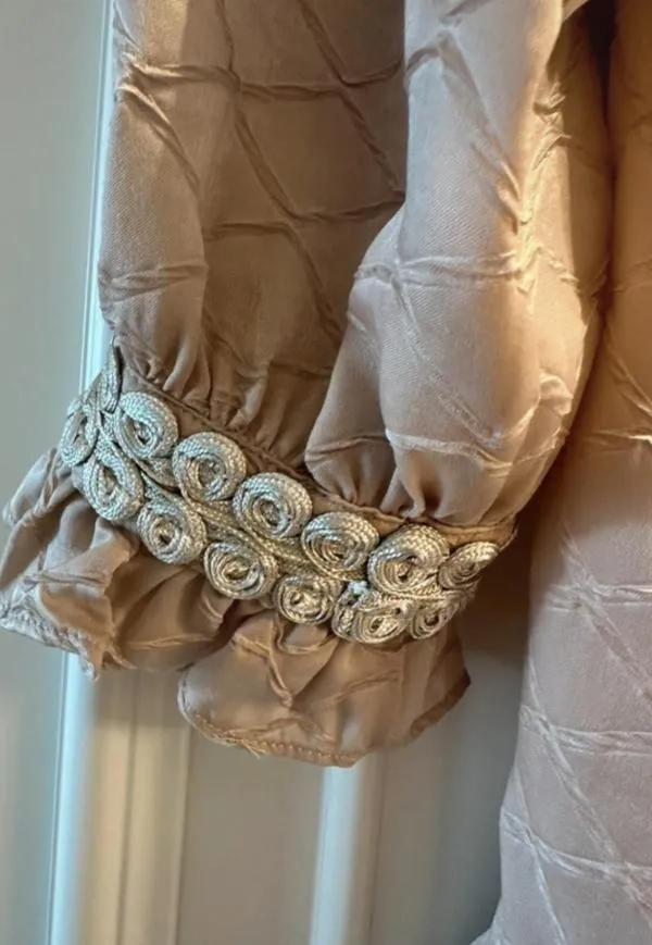 Rochie de ocazie EU 40 | Caramel, Midi, Mânecă lungă, Poliester - Image 3