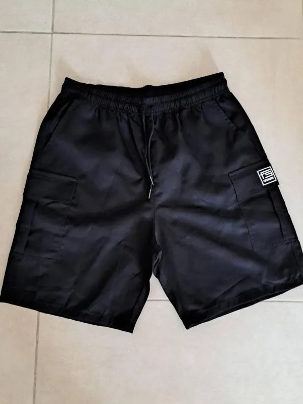 Pantaloni scurți M | Negru, Scurți, Relaxed fit, Cargo, Poliester