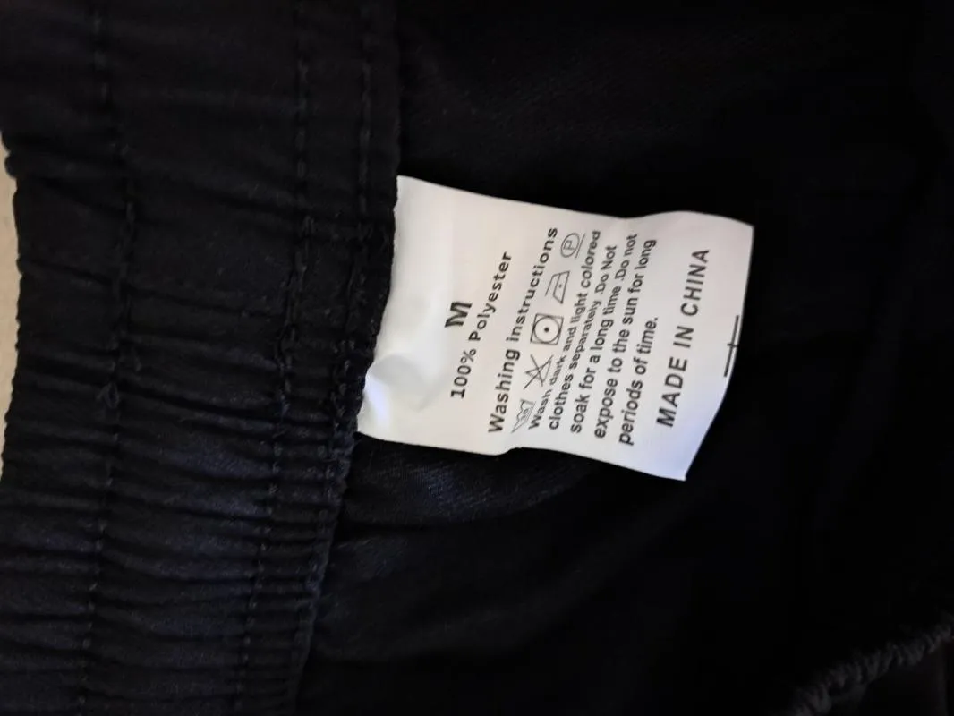 Pantaloni scurți M | Negru, Scurți, Relaxed fit, Cargo, Poliester - Image 3
