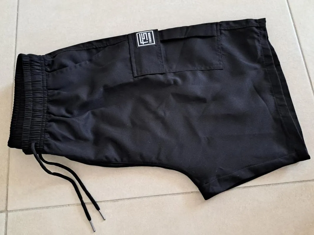 Pantaloni scurți M | Negru, Scurți, Relaxed fit, Cargo, Poliester - Image 4