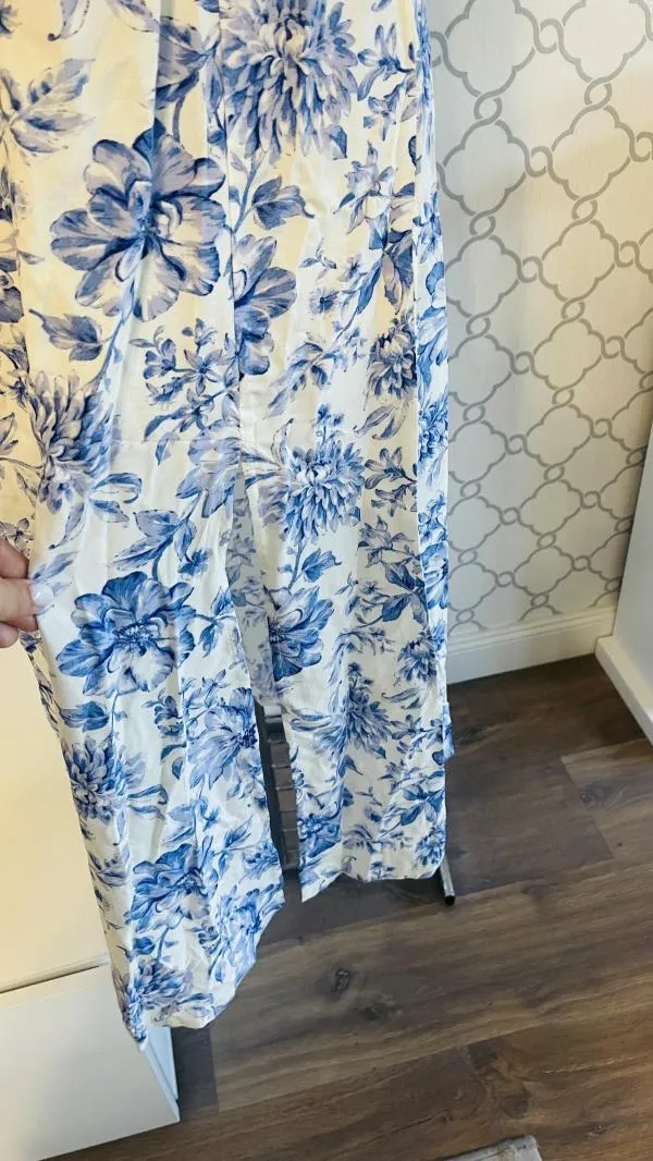 Rochie de vară Sinsay EU 38 | Alb, Midi, Mânecă scurtă, Floral & Tropical, Vâscoză - Image 7