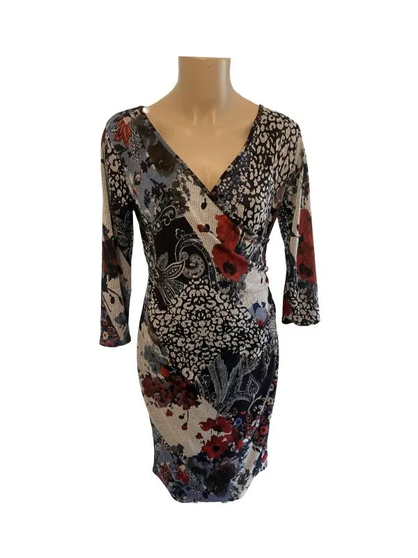 Rochie casual Sisters Point EU 38 | Multicolor, Mini, Mânecă trei sferturi