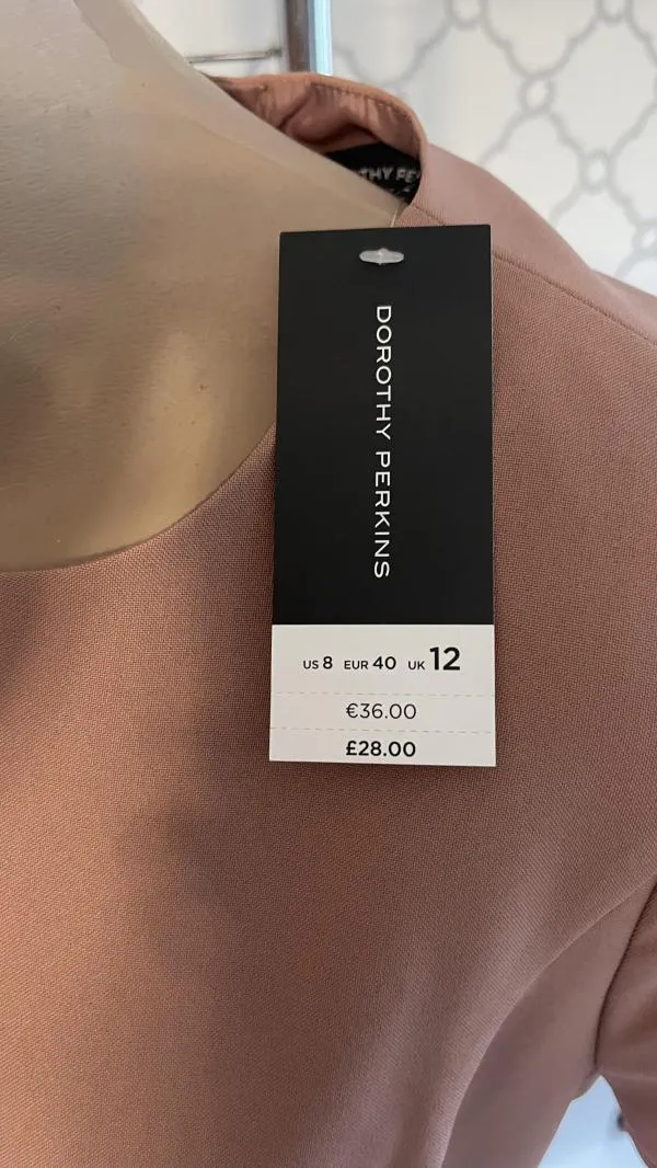 Rochie de seară Dorothy Perkins EU 40 | Roz, Midi, Mânecă scurtă - Image 3