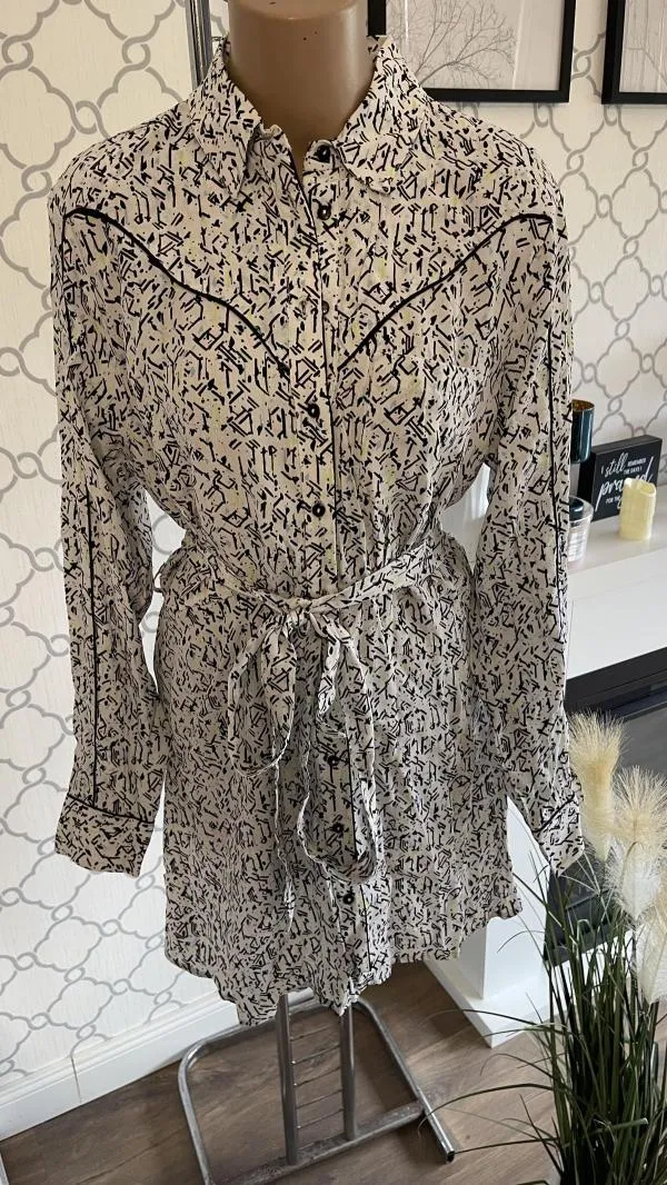 Rochie casual River Island EU 40 | Alb, Mini, Mânecă lungă, Vâscoză - Image 6