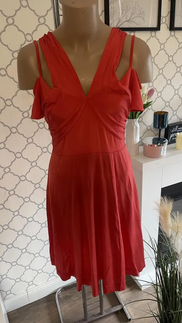 Rochie de vară TWIN-SET Simona Barbieri EU 38 | Roșu, Midi - Image 2