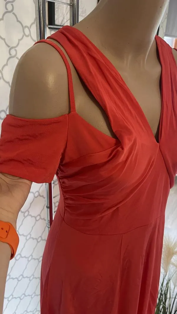Rochie de vară TWIN-SET Simona Barbieri EU 38 | Roșu, Midi - Image 3