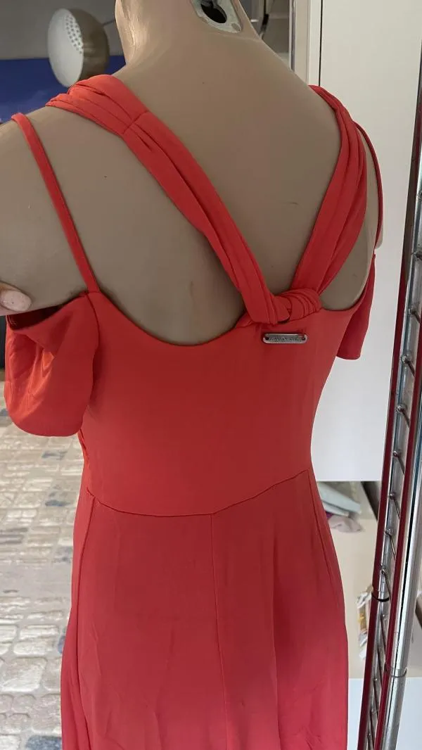 Rochie de vară TWIN-SET Simona Barbieri EU 38 | Roșu, Midi - Image 4