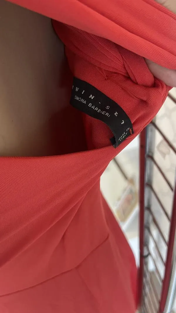 Rochie de vară TWIN-SET Simona Barbieri EU 38 | Roșu, Midi - Image 5