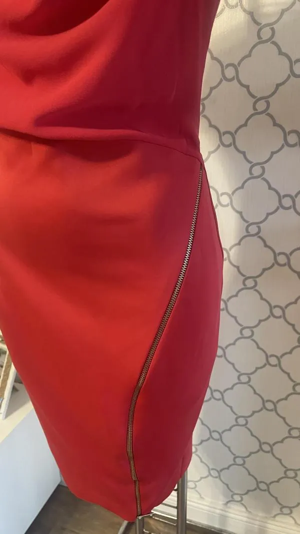 Rochie de seară Rinascimento EU 38 | Roșu, Midi - Image 3