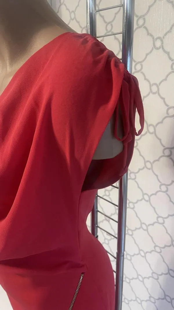 Rochie de seară Rinascimento EU 38 | Roșu, Midi - Image 4