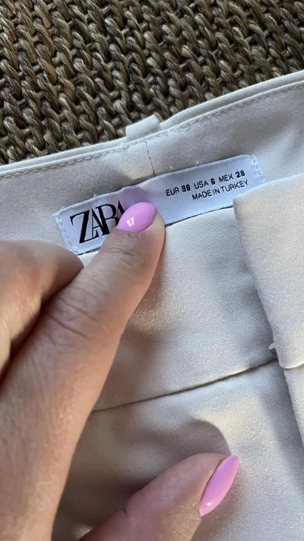 Pantaloni Zara EU 38 | Bej, Lungi, Eleganți  Stofă - Image 4