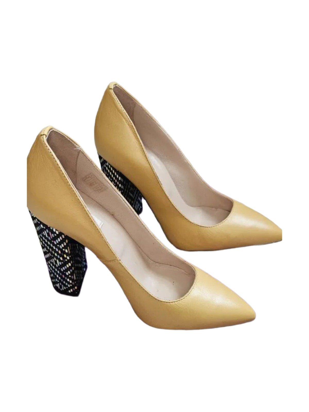 Pantofi cu toc înalt gros slip-on San Savana EU 36 | Galben