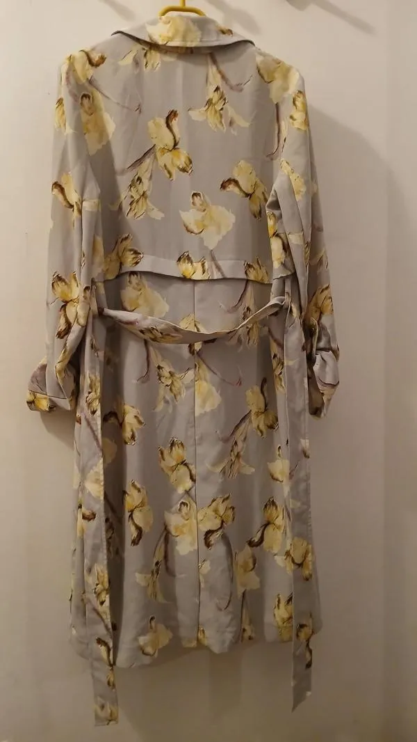 Trenci River Island UK 8 | Gri, Floral & Tropical, Vâscoză - Image 2