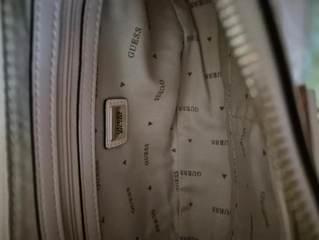 Geantă de umăr Guess | Roz, Logo, Piele ecologică - Image 9