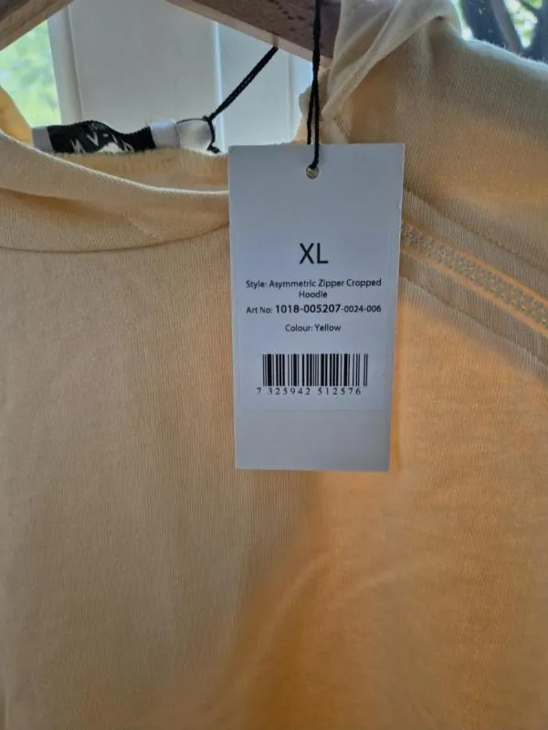 Bluză sport NA-KD XL | Galben, Bumbac - Image 3