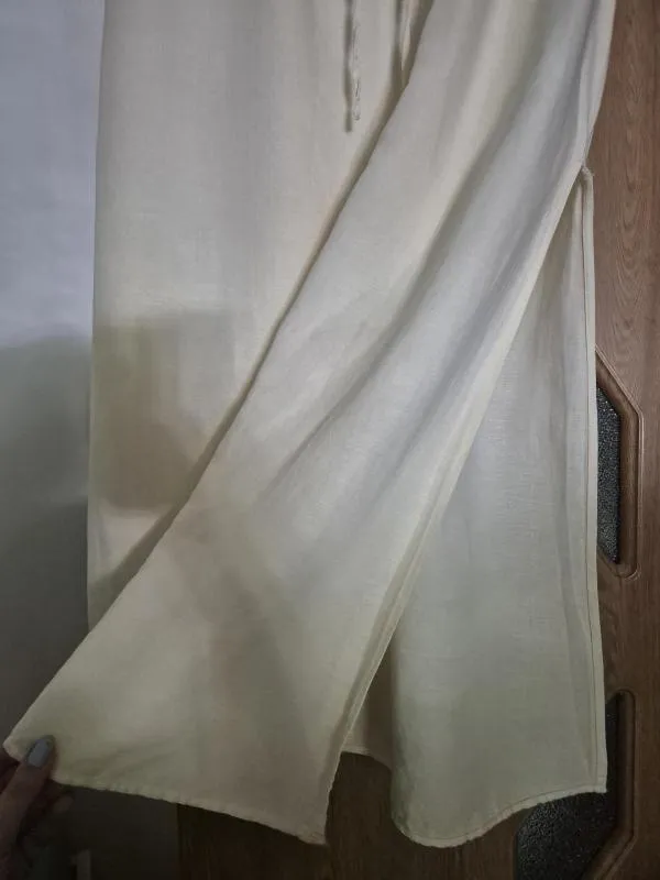 Fustă dreaptă H&M EU 40 | Galben, Maxi, Dreaptă (Straight) fit, Cu decupaje, In - Image 3