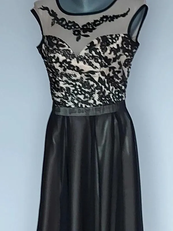 Rochie de ocazie Fany Lux EU 40 | Negru, Midi, Fără mâneci, Abstract & Color Block, Paiete, Poliester - Image 2