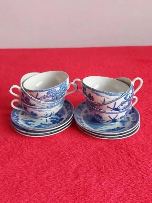 Set 6 cești pentru cafea din porțelan japonez