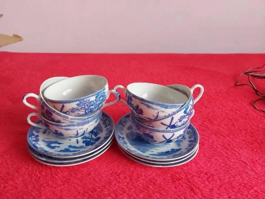 Set 6 cești pentru cafea din porțelan japonez - Image 6