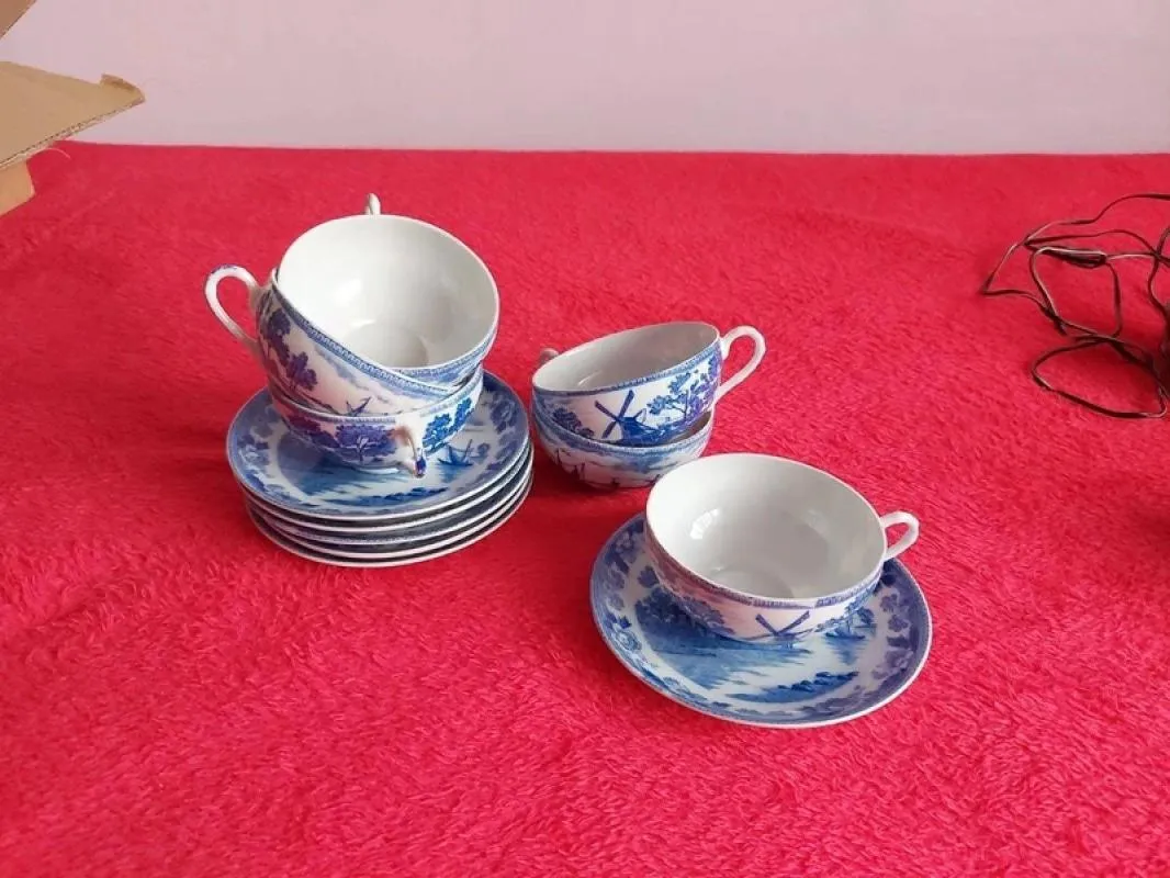 Set 6 cești pentru cafea din porțelan japonez - Image 7