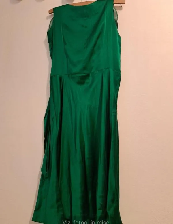 Rochie de vară EU 38 | Verde, Midi, Mătase - Image 2