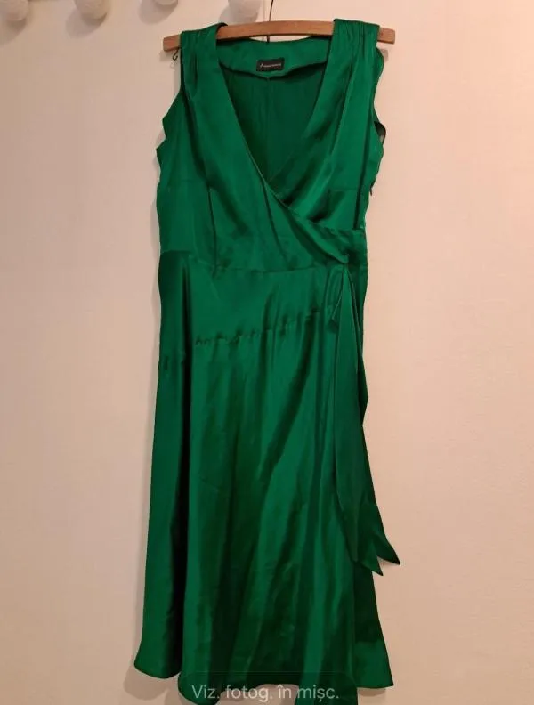 Rochie de vară EU 38 | Verde, Midi, Mătase