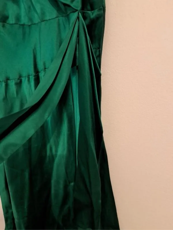 Rochie de vară EU 38 | Verde, Midi, Mătase - Image 3