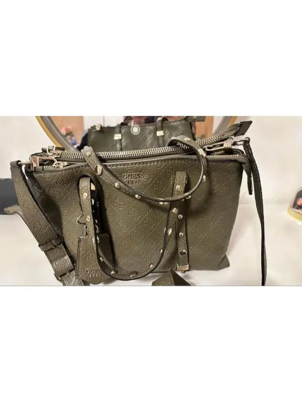 Geantă de umăr Guess | Khaki