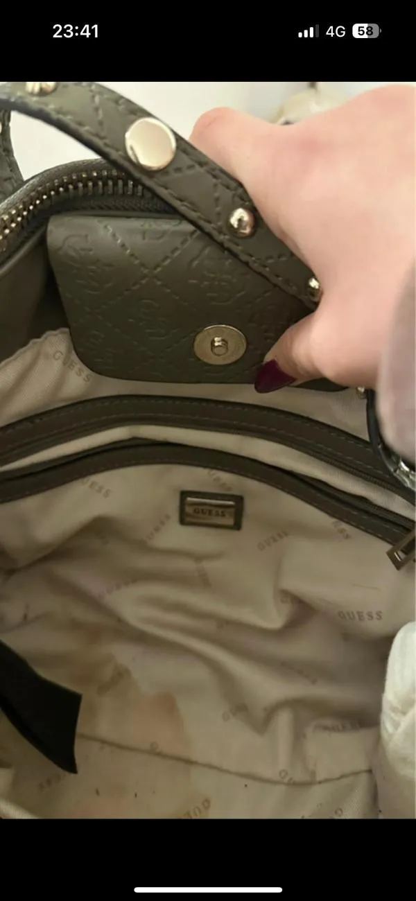 Geantă de umăr Guess | Khaki - Image 3