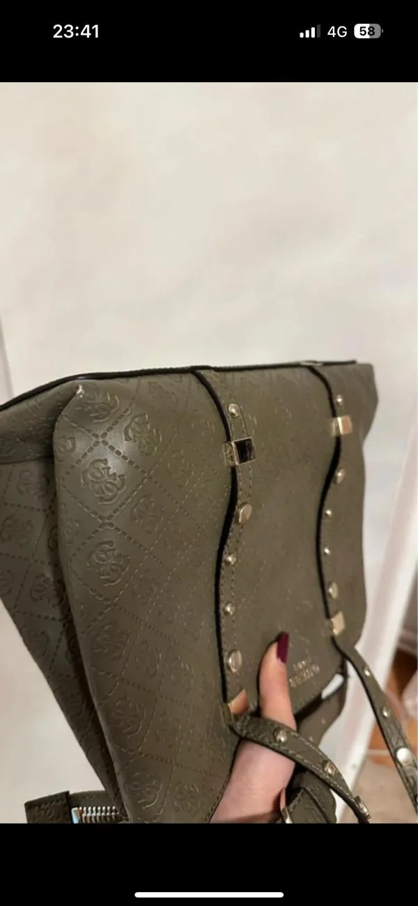 Geantă de umăr Guess | Khaki - Image 5