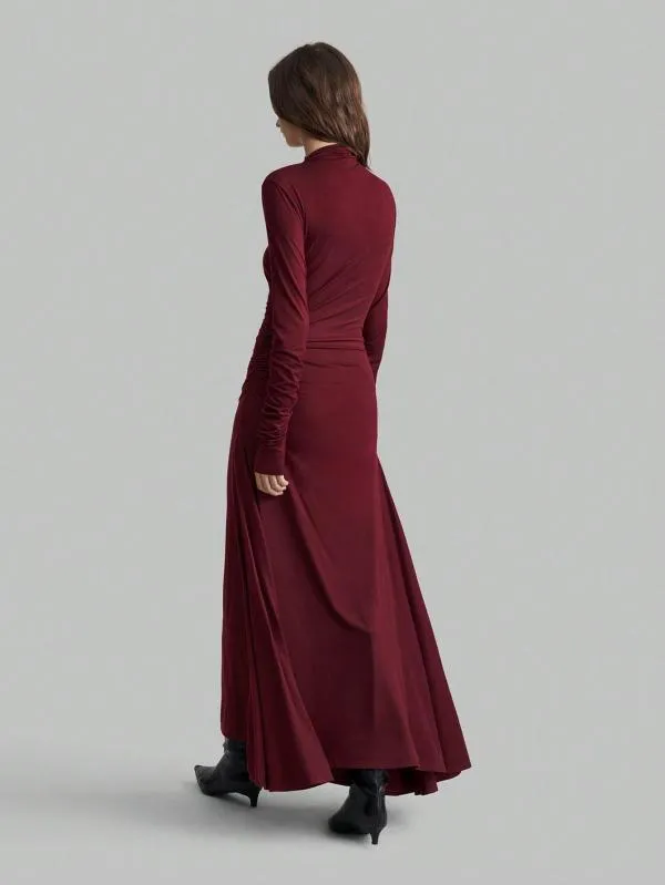 Rochie de seară Shein EU 38 | Burgundy, Maxi, Mânecă lungă, Poliester - Image 3