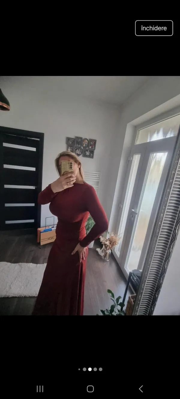 Rochie de seară Shein EU 38 | Burgundy, Maxi, Mânecă lungă, Poliester - Image 10