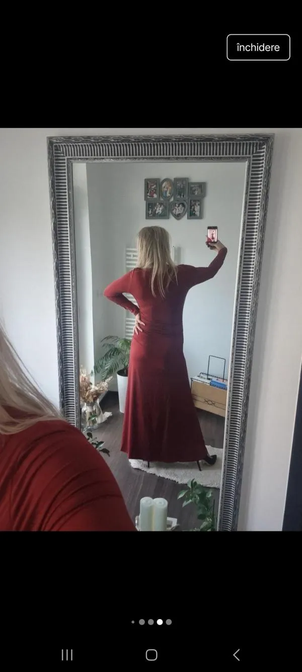 Rochie de seară Shein EU 38 | Burgundy, Maxi, Mânecă lungă, Poliester - Image 11
