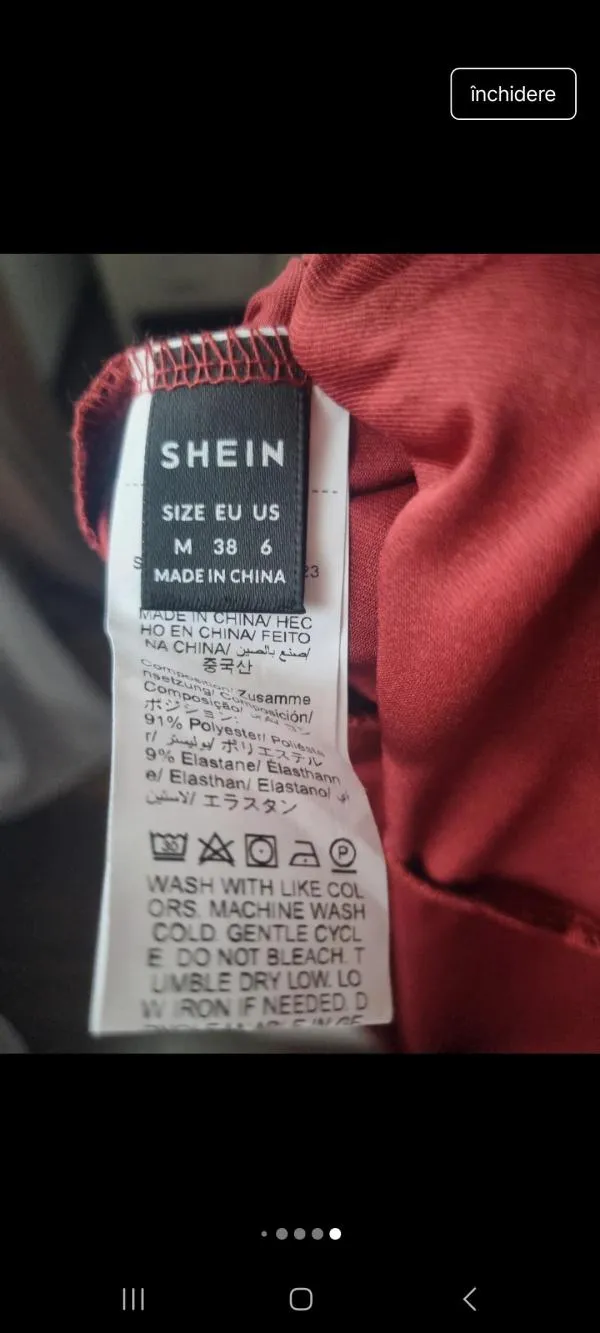 Rochie de seară Shein EU 38 | Burgundy, Maxi, Mânecă lungă, Poliester - Image 12